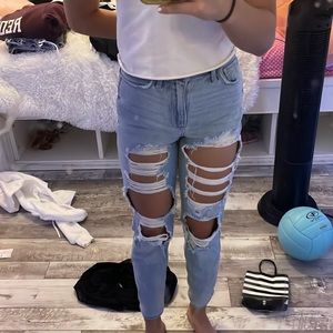 Hollister high rise mom jeans
